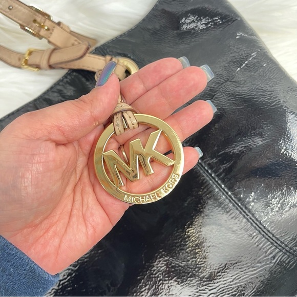 Michael Kors Black Patent Leather Tote Bag - Picture 7 of 9